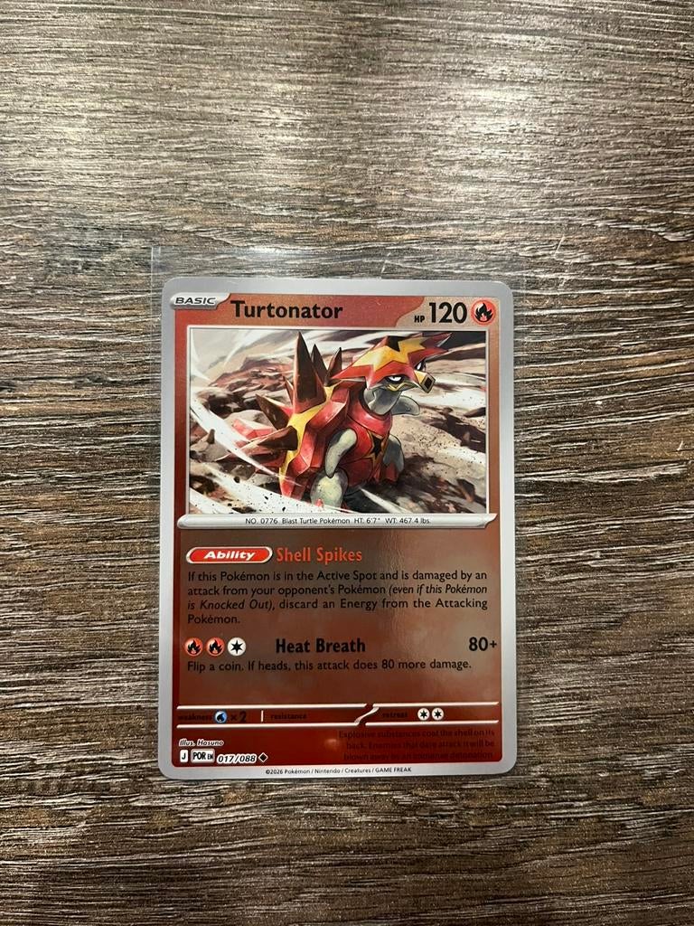 Turtonator POR 017/088 reverse holo, Ophalen of Verzenden, Zo goed als nieuw