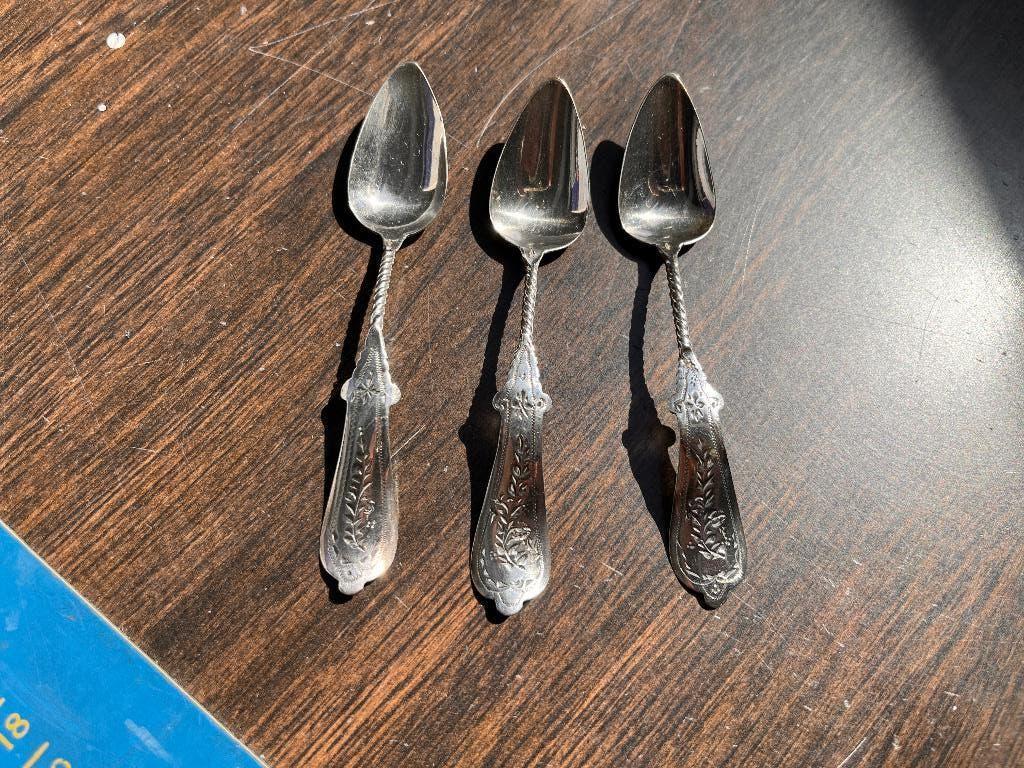 3 antieke zilveren theelepeltjes, Ophalen