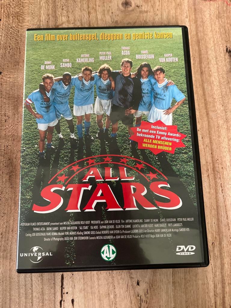 All Stars DVD - Nederlandse voetbalfilm klassieker, Alle leeftijden, Ophalen of Verzenden, Zo goed als nieuw
