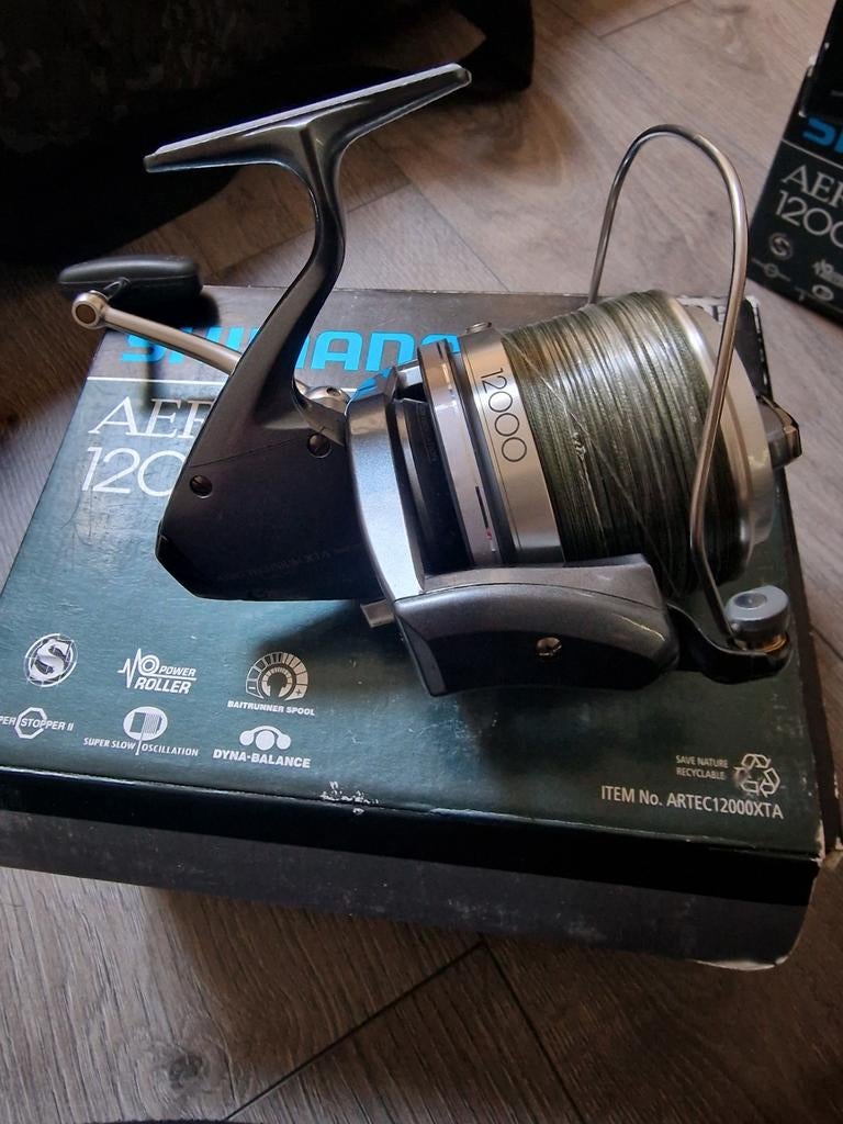 3 MAAL SHIMANO AERO TECHNIUM XTA INCL DOZEN RES SPOELEN HOES, Ophalen of Verzenden, Zo goed als nieuw, Molen