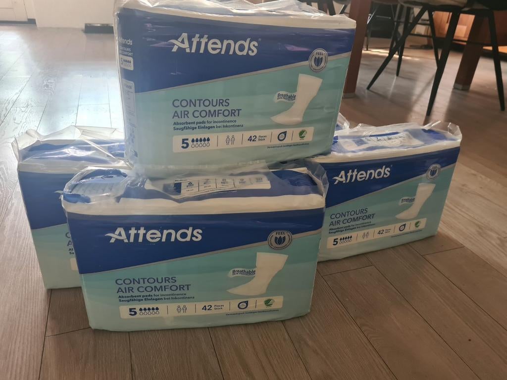 5 pakken ongeopend incontinentie inleggers, Diversen, Verpleegmiddelen, Ophalen, Nieuw