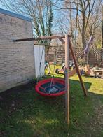 Schommeltoestel met nestschommel en houten schommelstoel, Kinderen en Baby's, Speelgoed | Buiten | Speeltoestellen, Ophalen, Gebruikt