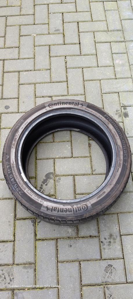 Continental zomerband 225/45 R17 V met goed profiel 2 stuks, Ophalen, Gebruikt, 17 inch, Band(en)