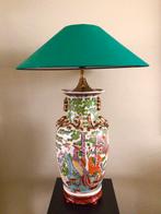 Grote Mid Century Chinese Vaaslamp 76 cm, Ophalen, Zo goed als nieuw, 75 cm of meer