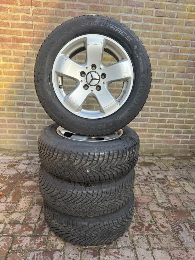 Mercedes C180 wielen, 15inch, Auto-onderdelen, Banden en Velgen, Ophalen, Gebruikt, 15 inch, Banden en Velgen