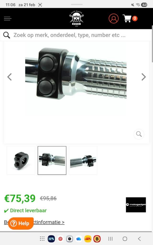 Over van projectje nieuwe en zgan onderdelen rizoma gas enz, Motoren, Ophalen of Verzenden, Nieuw