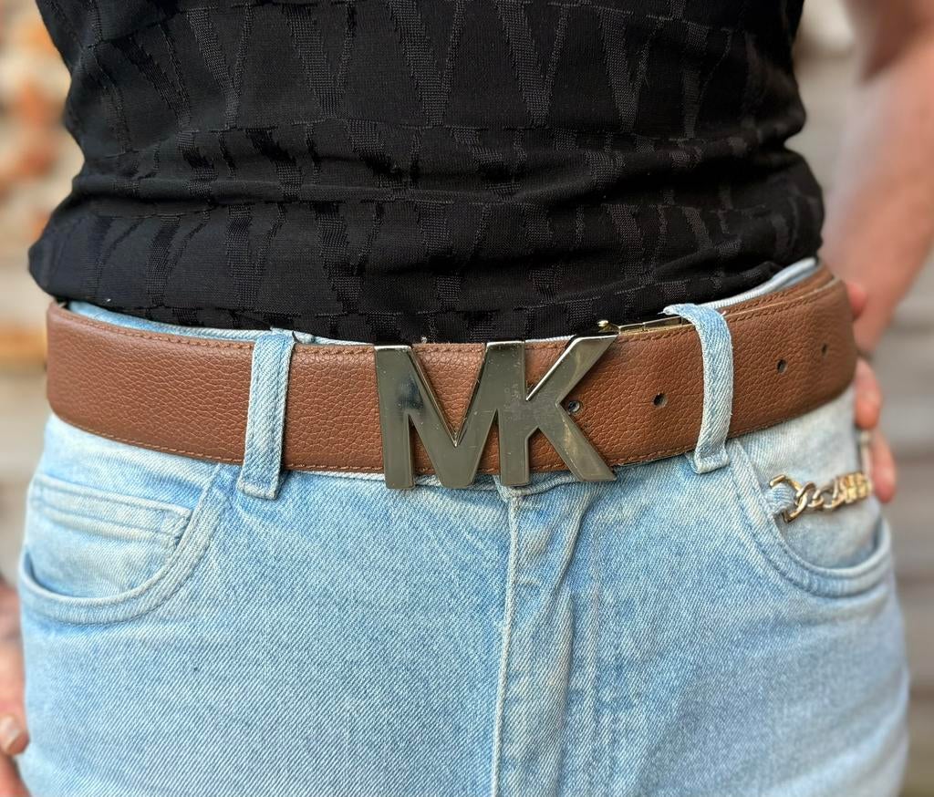 Riem mk michael kors 2 kanten draagbaar L M S XS, Kleding | Dames, Riemen en Ceinturen, Ophalen, 80 tot 90 cm, Echt leder, Tailleriem