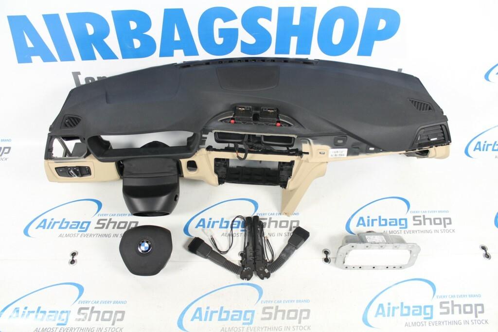 Airbag set - Dashboard beige speaker BMW 3 serie F30 F31 F34, Gebruikt, Ophalen of Verzenden