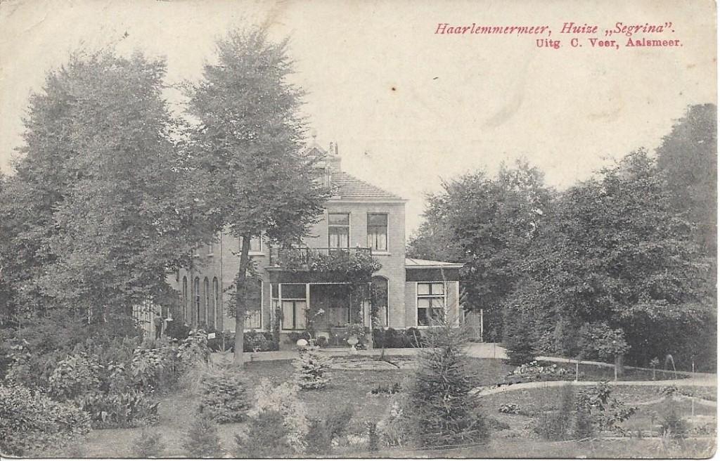 Haarlemmermeer (N.H.) Huize Segrina, gelopen 1910, Ophalen of Verzenden, Voor 1920, Gelopen, Noord-Holland