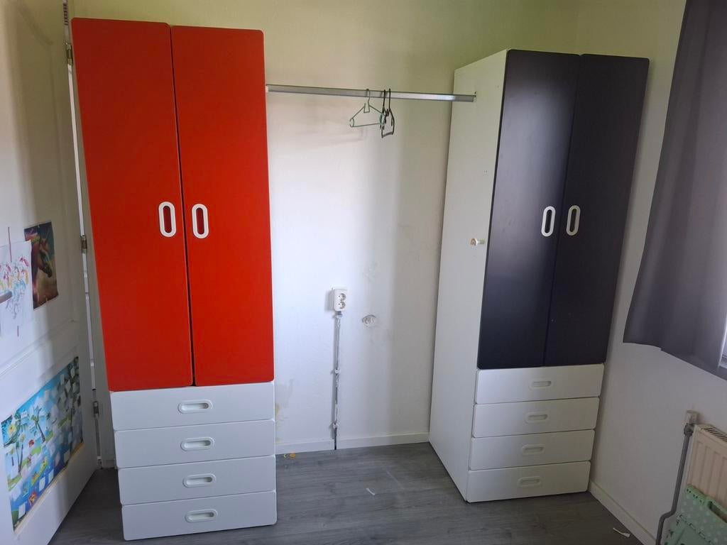 Kledingkast kinderen Stuva-Fritids-lijn met hangruimte, Ophalen, 50 tot 75 cm, Met hangruimte, 150 tot 200 cm