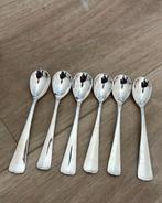 Verzilverde theelepels Haags lofje, Huis en Inrichting, Keuken | Bestek, Ophalen of Verzenden, Zo goed als nieuw, Vaatwasserbestendig