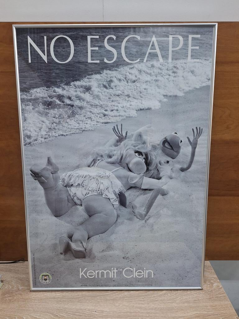 Vintage Muppet Parodie Poster “No Escape” (1996) – ingelijst, Ophalen, Rechthoekig Staand, Met lijst, Zo goed als nieuw