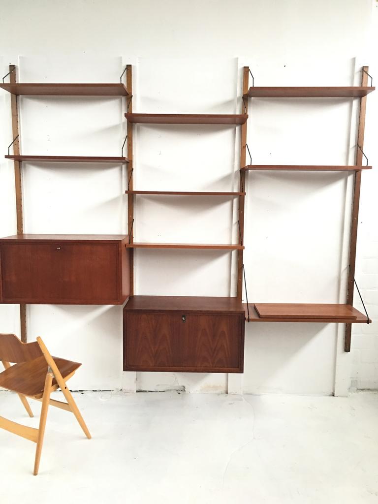 Poul Cadovius by Royal System vintage modulair wandsysteem, Gebruikt, 200 cm of meer, Teakhout, Ophalen of Verzenden