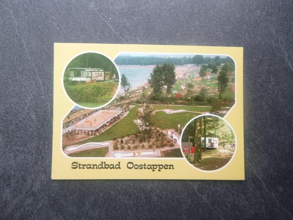 Asten, camping strandbad Oostappen/luchtfoto 1988, Verzenden, 1980 tot heden, Ongelopen