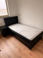 IKEA Malm bed met lades en nachtkastje - Zwartbruin, Ophalen, Gebruikt, 90 cm, Eenpersoons