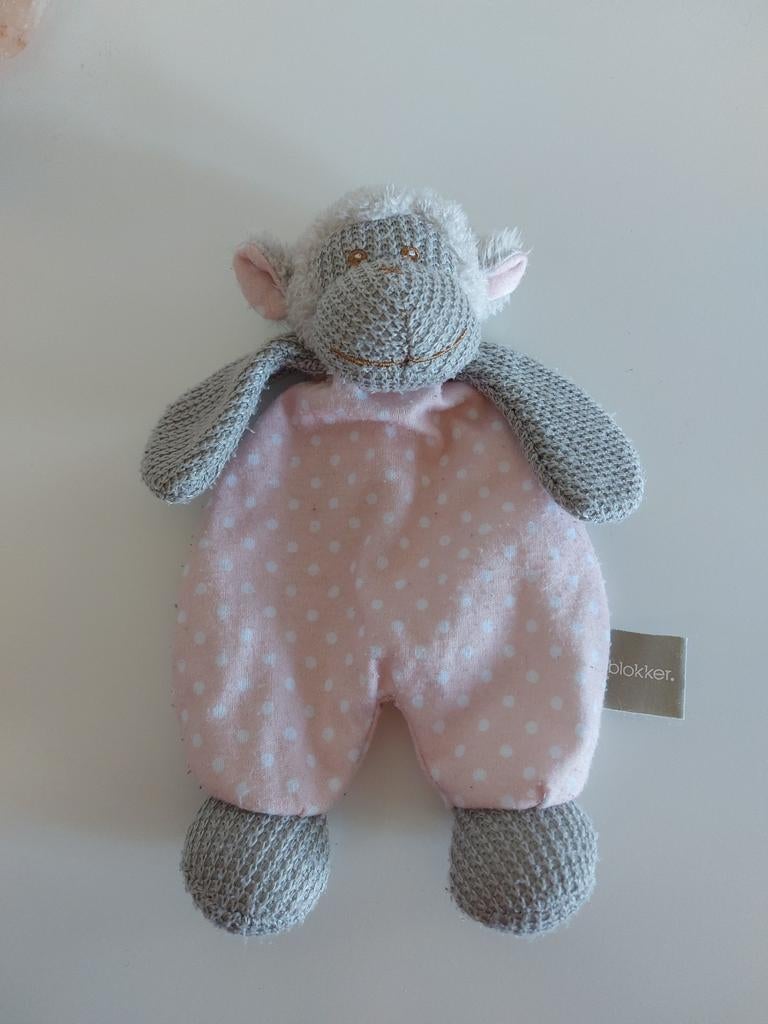Blokker knuffeldoekje aap, Kinderen en Baby's, Speelgoed | Knuffels en Pluche, Ophalen of Verzenden, Zo goed als nieuw