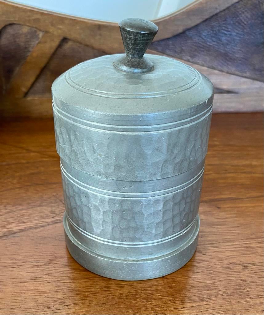 Banka Tinnen doosje met gehamerde textuur, Ophalen of Verzenden