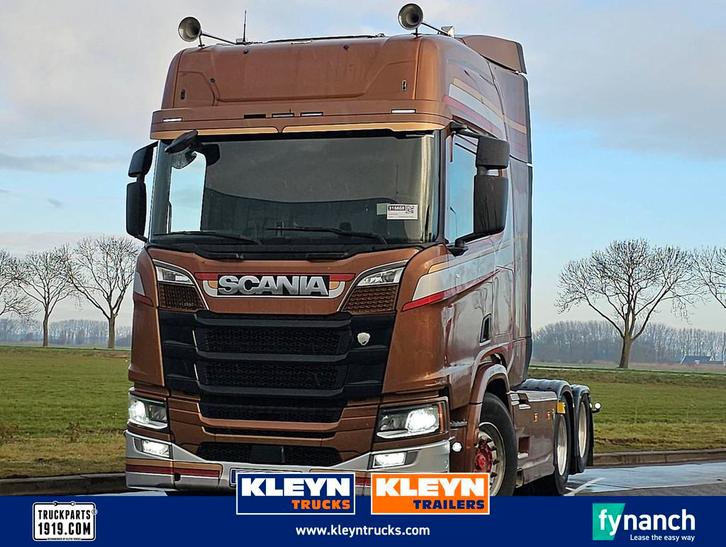 SCANIA R580 6x2 nb led leather, Auto's, Vrachtwagens, Bedrijf, Te koop, ABS, Airconditioning, Cruise Control, Traction-control