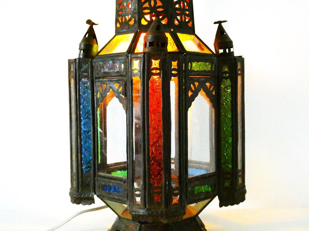 Oosterse hanglamp / kandelaar / lamp oriëntaals 4 torentjes, Ophalen of Verzenden