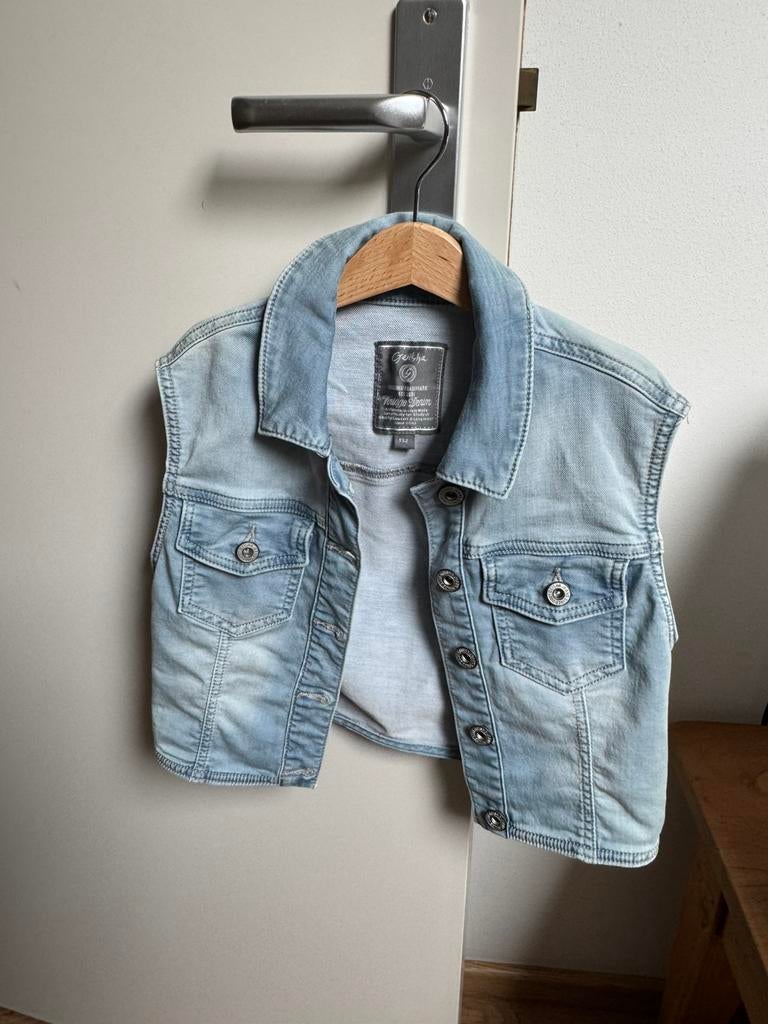 Geisha spijker/jeans gilet in goede staat maat 152, Ophalen of Verzenden, Zo goed als nieuw, Meisje, Overige typen