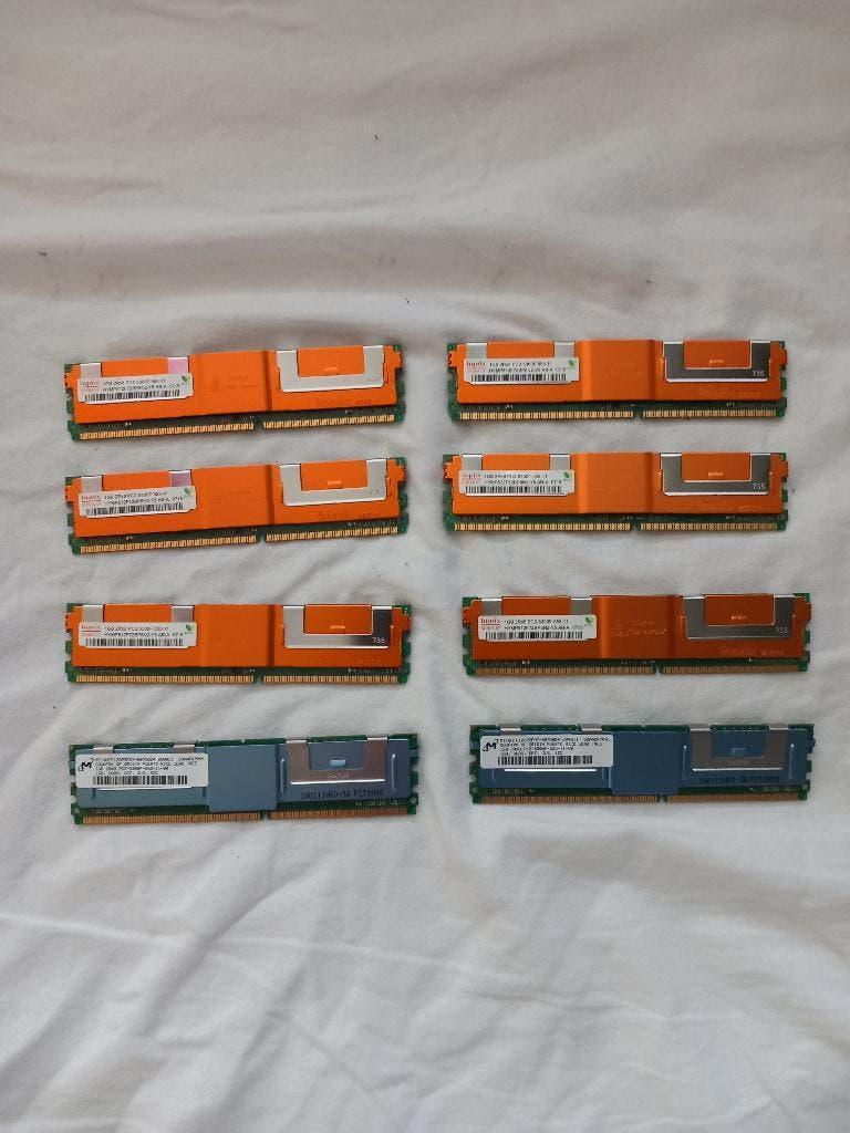 8X 1GB HP Hynix PC2-5300F 667MHz DDR2 Server RAM, Ophalen of Verzenden, Gebruikt, DDR2, Server