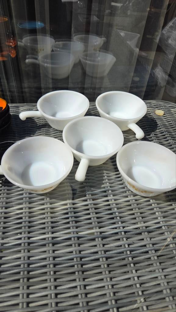 Vintage Arcopal France schaaltjes set (5 stuks), Ophalen of Verzenden