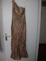 Galajurk met glitter maat 34, Kleding | Dames, Gelegenheidskleding, Galajurk, Bruin, Ophalen of Verzenden, Zo goed als nieuw