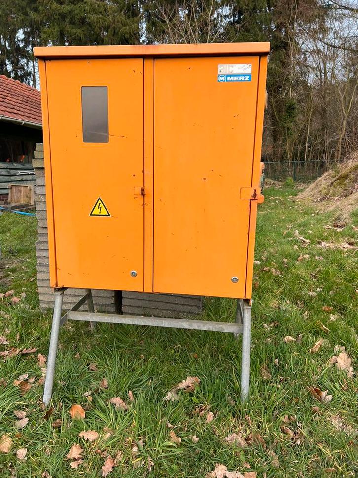 Te koop, bouwkast tbv tijdelijke bouwaansluiting, Doe-het-zelf en Verbouw, Elektra en Kabels, Gebruikt, Ophalen