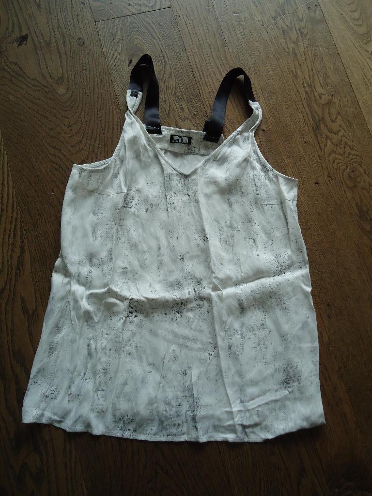 z.g.a.n. zwart/witte Drykorn top L, Kleding | Dames, Tops, Drykorn, Wit, Maat 42/44 (L), Ophalen of Verzenden