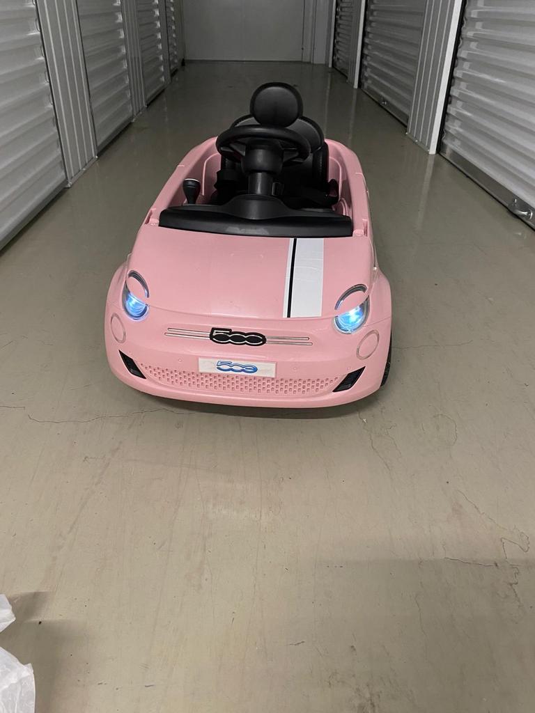 Eco Toys Fiat 500 elektrische kinderauto roze, Ophalen, Gebruikt