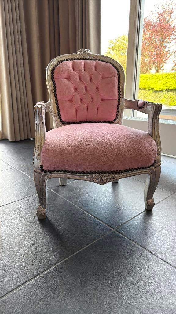 Barokke kinderstoel zacht roze, Ophalen of Verzenden