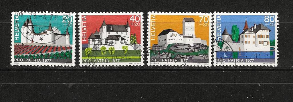 Zwitserland 1096-1099, Ophalen of Verzenden, Gestempeld