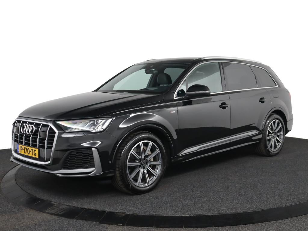 Audi Q7 55 TFSIe Quattro S-Line 100% dealerondh. zeer netjes, Auto's, Audi, Automaat, 2995 cc, Zwart, Bedrijf