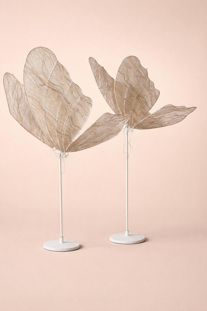 Staande lamp vlinder met LED verlichting, Ophalen, Nieuw, Metaal, 150 tot 200 cm