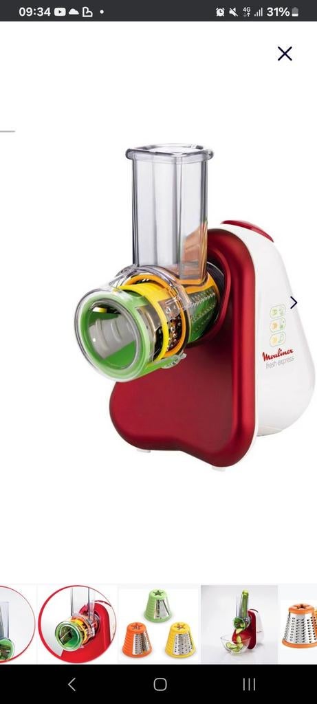 Moulinex Fresh Express rasp- en snijmachine, Ophalen of Verzenden