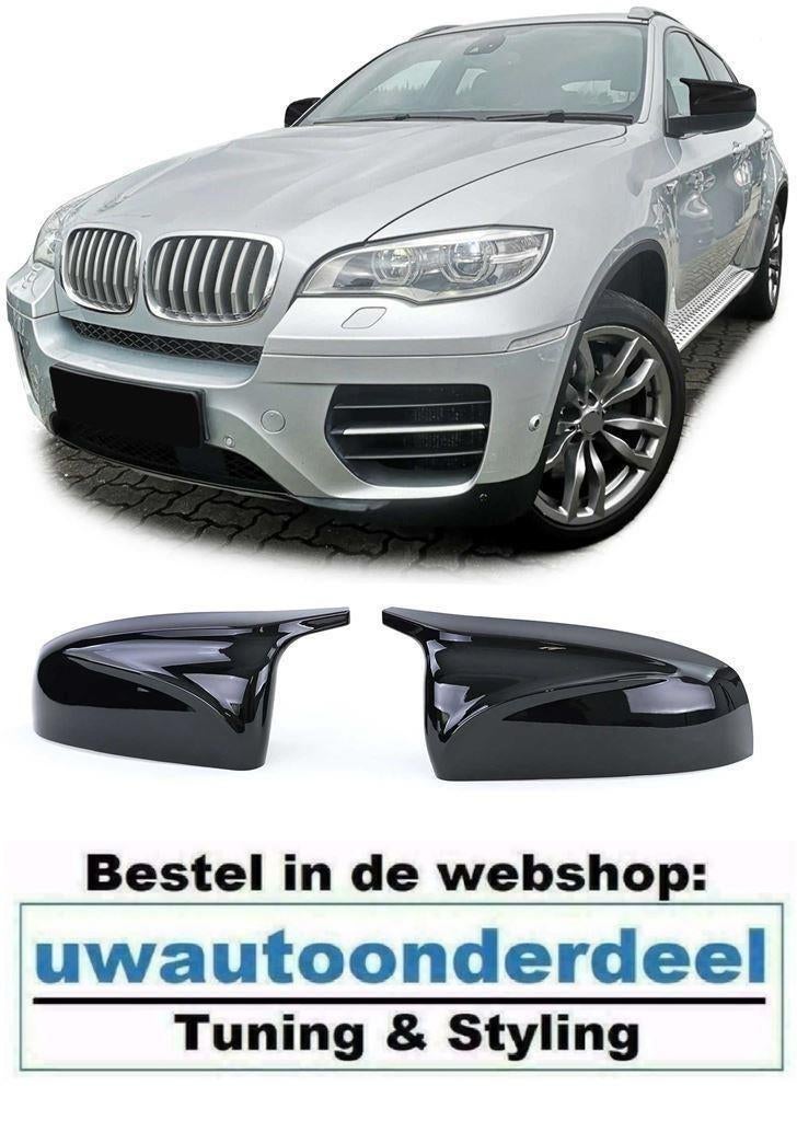Glans Zwart Wing Spiegel Spiegelkappen voor Bmw X5 E70 M Loo
