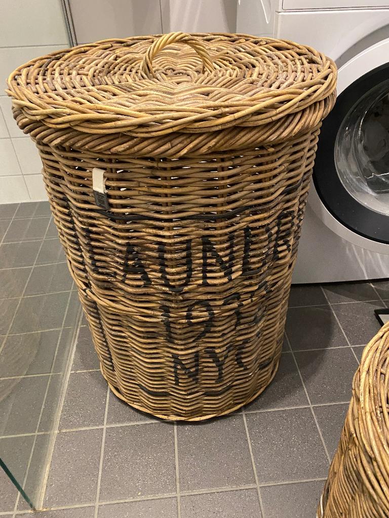 Rivièra maison. Wasmand, Huis en Inrichting, Woonaccessoires | Schalen en Manden, Ophalen, Mand, Rond, Zo goed als nieuw