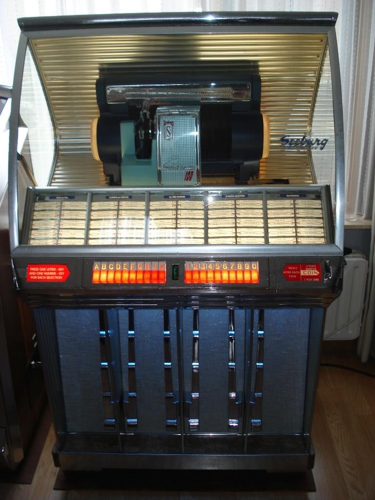 Jukebox Seeburg HF100R uit 1954 compleet inc Singels, Verzamelen, 1950 tot 1960, Zo goed als nieuw, Seeburg, Ophalen