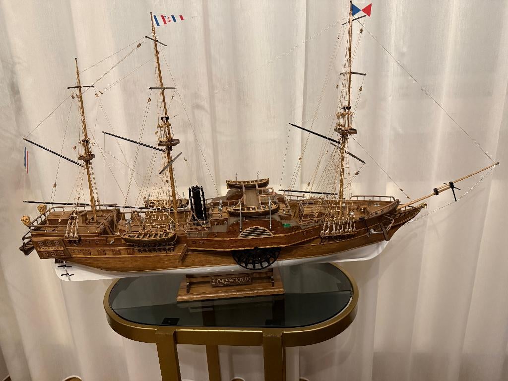 Frans fregat 1848 voortstuwing zeil / stoom Radarboot, Ophalen, Zo goed als nieuw, 1:50 tot 1:200