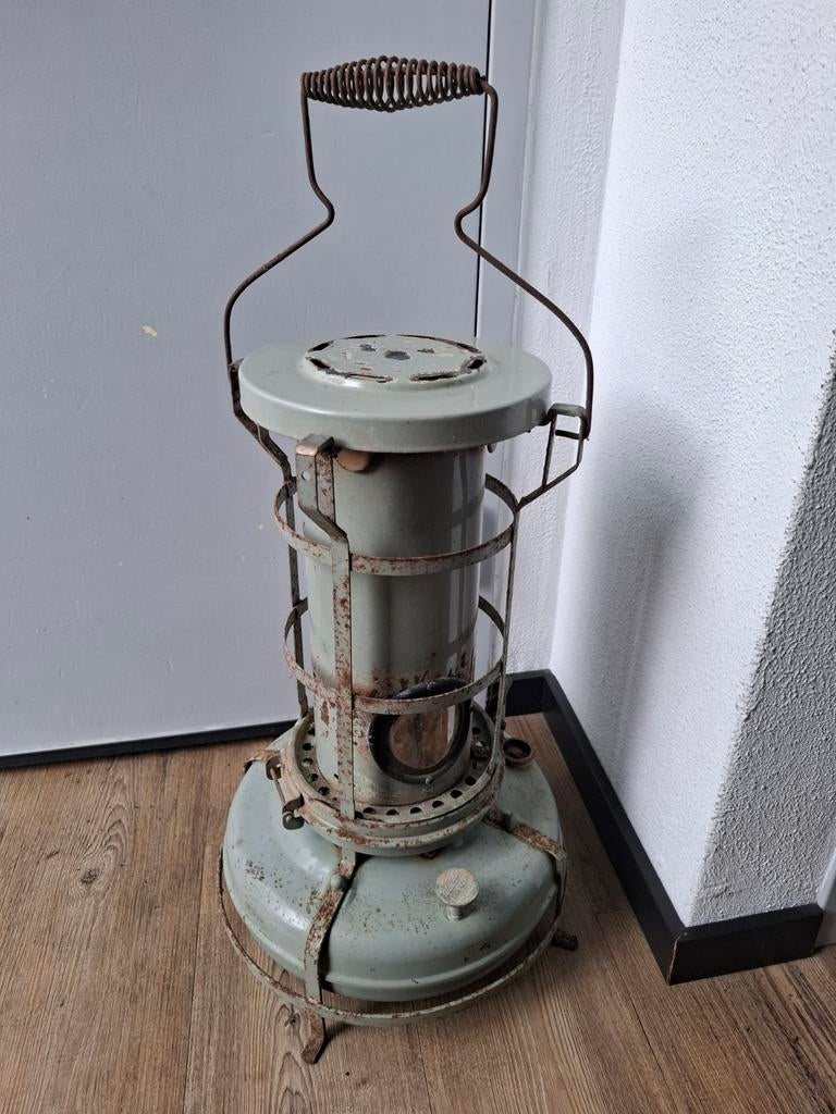 Petroleumkachel grijs/groen - decoratie of gebruik, Huis en Inrichting, Kachels, Ophalen, Gebruikt, Overige brandstoffen, Petroleumkachel