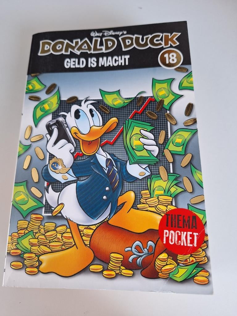 Donald Duck Thema Pocket 18: Geld is Macht, Ophalen of Verzenden, Zo goed als nieuw, Donald Duck