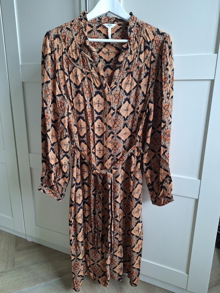 Jurk OBJECT, Oranje, Ophalen of Verzenden, Zo goed als nieuw, Onder de knie