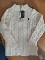 Ralph Lauren gebreide kabeltrui met rits kraag, Kleding | Heren, Truien en Vesten, Wit, Ralph Lauren, Nieuw, Ophalen of Verzenden