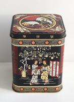 Vintage 'Black Jap' theeblikje in goede staat, Ophalen of Verzenden, Gebruikt, Thee