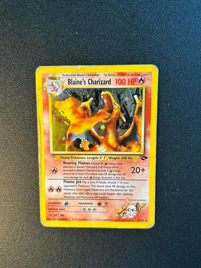 Pokemonkaart Blaines Charizard 2/132, Ophalen of Verzenden, Gebruikt