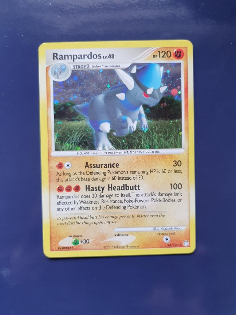 Rampardos 33/123 holo pokemon kaart, Ophalen of Verzenden, Zo goed als nieuw