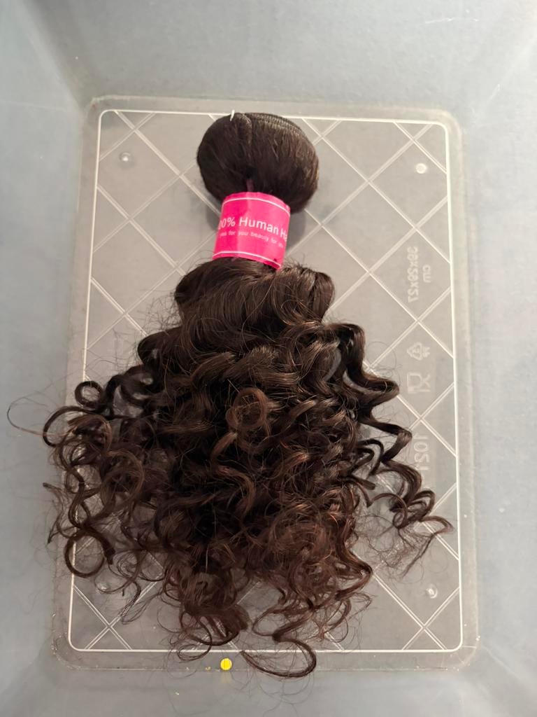 2x Haarbundels set + 12 inch krullend, Ophalen of Verzenden, Zo goed als nieuw, Pruik of Haarverlenging