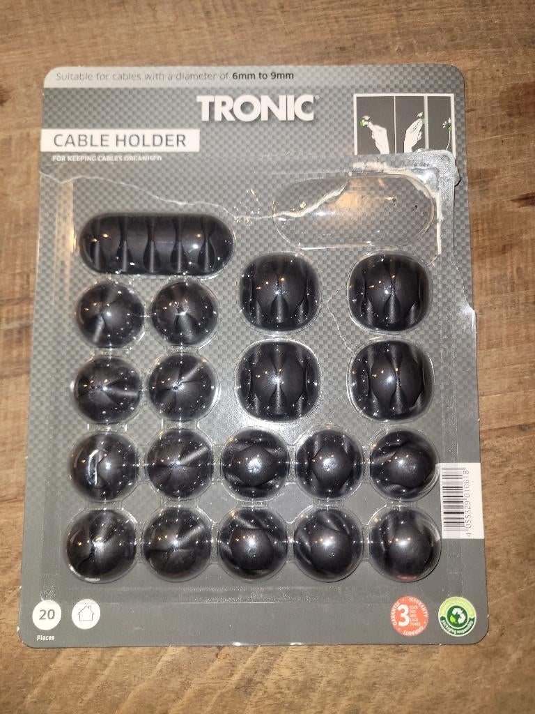 TRONIC Kabelhouders - 20 stuks - Nieuw (1 stuk mist), Audio, Tv en Foto, Ophalen of Verzenden, Zo goed als nieuw, Minder dan 2 meter