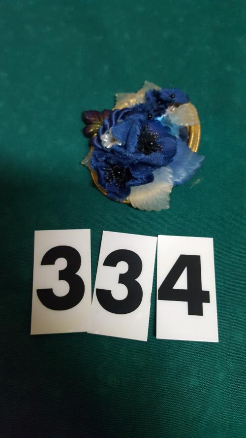 broche, blauw en goud, s 234, Ophalen of Verzenden, 'T Olde Gre-j, Info@toldegrej.nl, Endepoelstraat 20f Didam