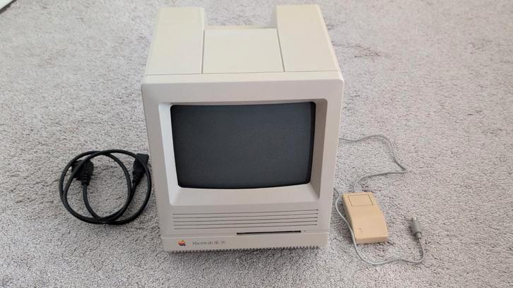 Apple Macintosh SE/30 + mouse, network, Computers en Software, Vintage Computers, Ophalen of Verzenden